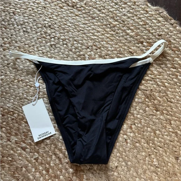 Monday Swimwear Kauai Bottom Black/Ivory - Picture 4 of 5